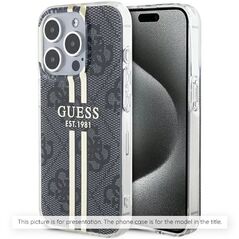 Guess Case for iPhone 16 - Guess Hardcase IML Heart (GUHCP16SHCHCHGSPK) - Black 3666339306809 έως 12 άτοκες Δόσεις