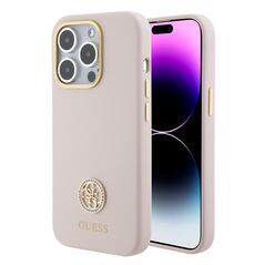 Guess Case for iPhone 15 Pro - Guess Silicone Logo Strass 4G (GUHCP15LM4DGPP) - Light Pink 3666339148928 έως 12 άτοκες Δόσεις