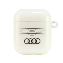 Original Case APPLE AIRPODS 1 / 2 Audi IML Geometric Pattern Cover (AU-IMLAP-A6/D3-WE) white 6955250228206