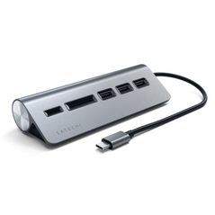 Satechi Aluminium hub USB-C / 3xUSB-A, micro/SD space gray STH114 879961007164