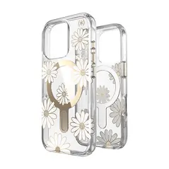 Speck Presidio Lux ClickLock & MagSafe Apple iPhone 16 Pro (Sunshine Daisies / Clear / Gold) SPK693 840168544363