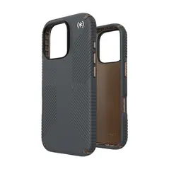 Case Speck Presidio2 Grip Apple iPhone 16 Pro (Charcoal Grey / Cool Bronze / White) SPK659 840168543793