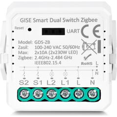 Gise GISE Smart Dual Switch Zigbee | Podwójny moduł przekaźnikowy Zigbee | GDS-ZB