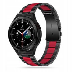 Tech-Protect Stainless Bracelet for Samsung Galaxy Watch 4/5/5 Pro/6/7/FE - Black &amp; Red 9589046917660