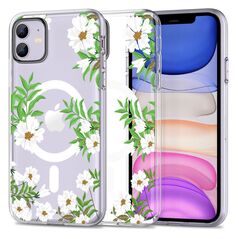 Tech-Protect MagMood MagSafe case for iPhone 11 - daisies with leaves 9319456605143