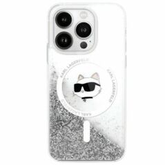 Karl Lagerfeld case for iPhone 16 6,1&quot; KLHMP16SLGCHSGH transparent Hard Liquid Glitter Choupette Head MagSafe 3666339319205