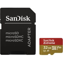 Karta SanDisk Extreme MicroSDHC 32 GB Class 10 UHS-I/U3 A1 V30 (SDSQXAF-032G-GN6AA)