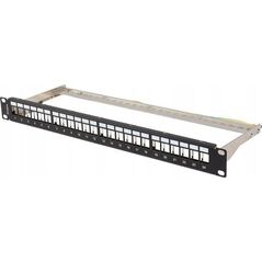 Lanberg LANBERG Patch Panel Pusty 24 Port 1U 19inch FTP Do Modułów Keystone Czarny