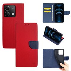 Θήκη Πορτοφόλι Sonique Trend Wallet Xiaomi Redmi Note 13 5G Κόκκινο / Σκούρο Μπλε 5201101970529