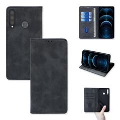 Θήκη Πορτοφόλι Vintage Magnet Wallet Sonique Huawei P40 Lite E Μαύρο 5210312055260