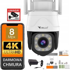 Kamera IP ORLLO Kamera IP ORLLO Z17 PRO 4K zewnętrzna obrotowa GSM na kartę SIM