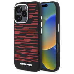 Original Case IPHONE 16 PRO AMG Hardcase Silicone Graphics MagSafe (AMHMP16L24SSRRK) black 3666339341633