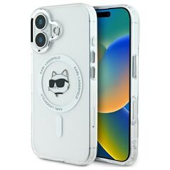 Karl Lagerfeld Case for iPhone 16 - Karl Lagerfeld IML MagSafe (KLHMP16SHLSHLSCHH) - White Choupette`s Head 3666339318086 έως 12 άτοκες Δόσεις