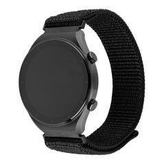 Fixed Strap for Huawei Watch GT 2 (46mm)/GT 2 Pro/GT 3 Pro (46mm)/Ultimate, Xiaomi Watch S1 - Fixed Nylon Sporty Strap - Black 8591680161522 έως 12 άτοκες Δόσεις