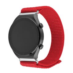 Fixed Strap for Samsung Galaxy Watch 4/5/Active 2, Huawei Watch GT 3 (42mm)/GT 3 Pro (43mm) - Fixed Nylon Sporty Strap - Red 8591680161485 έως 12 άτοκες Δόσεις