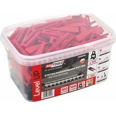 AWTools AWTOOLS SYSTEM POZIOMOWANIA PŁYTEK LEVEL UP 2,0mm - 6-17mm - KLIPS 100szt. + KLIN 100szt. 11650888 5903678611408