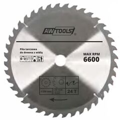 AWTools Piła tarczowa do drewna 125 x 22mm 24z (AW48453) 3427114 5902198749318