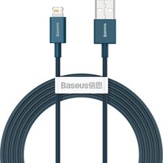 Kabel USB Baseus USB-A - Lightning 2 m Niebieski (CALYS-C03) 8486428 6953156205475