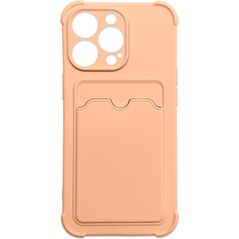 Hurtel Card Armor Case etui pokrowiec do iPhone 13 mini portfel na kartę silikonowe pancerne etui Air Bag różowy 9652004 9145576234365