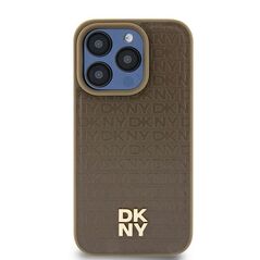 DKNY IPhone 15 Plus Case - DKNY Leather Pattern Metal Logo MagSafe (DKHMP15MPSHRPSW) - Brown 3666339261801 έως 12 άτοκες Δόσεις