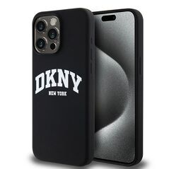 DKNY Case for iPhone 15 Pro Max - DKNY Hardcase Liquid Silicone White Printed Logo MagSafe (DKHMP15XSNYACH) - Black 3666339266721 έως 12 άτοκες Δόσεις