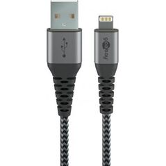 Kabel USB Goobay USB-A - Lightning 1 m Szary (49268)