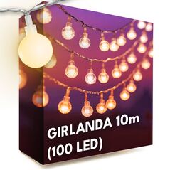 LED Garland 10m (100 LEDs) Balls Warm White 220 5901313585923