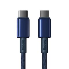 Baseus Tungsten Gold Fast Charging Data Cable Type-C to Type-C 100W 1m Deepsea Blue 6932172655594