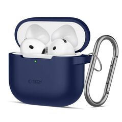 Case for APPLE AIRPODS 4 Tech-Protect Silicone Hook navy blue 5906302380275