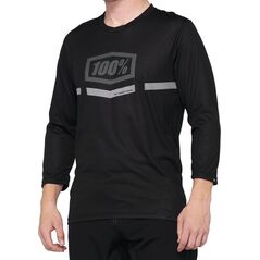 100% Koszulka męska 100% AIRMATIC 3/4 Sleeve black roz. S (NEW 2022)