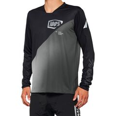 100% Koszulka męska 100% R-CORE X Jersey długi rękaw black grey roz. L (NEW 2022)