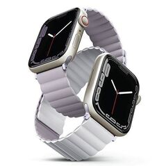 Strap for APPLE WATCH 4 / 5 / 6 / 7 / 8 / SE (38 / 40 / 41 MM) UNIQ Revix Reversible Magnetic Liliowo - white 8886463680780