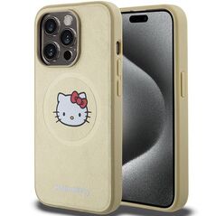 Original Case IPHONE 13 PRO MAX Hello Kitty Hardcase Leather Kitty Head MagSafe (HKHMP13XPGHCKD) gold 3666339189013