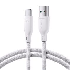 Joyroom Multi-Color Series SA34-AC6 USB-A / USB-C 100W cable 1m white