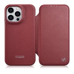 iCarer CE Premium Leather Folio MagSafe Apple iPhone 14 Pro red