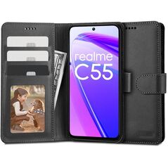 Case REALME C55 4G Tech-Protect Wallet black 5906302360437