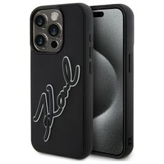 Karl Lagerfeld Case for iPhone 15 Pro Max - Karl Lagerfeld 3D Design (KLHCP15X3DR3DRKSDLK) - Rubber Signature 3666339257576 έως 12 άτοκες Δόσεις