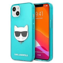 Original Case IPHONE 13 MINI Karl Lagerfeld Hardcase Glitter Choupette Fluo (KLHCP13SCHTRB) blue 3666339027773