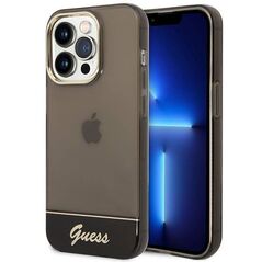 Original Case IPHONE 14 PRO Guess Hardcase Translucent black 3666339088248