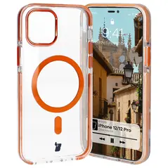 Bizon Case Marco Apple iPhone 12 Pro / 12 clear with orange frame