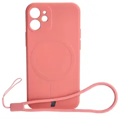 Bizon Case Silicone MagSafe Sq Apple iPhone 12 Mini dirty pink