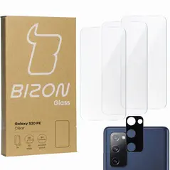 Bizon Glass Clear tempered glass - 3 pcs. + lens glass Samsung Galaxy S20 FE