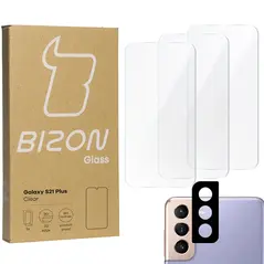 Bizon Glass Clear tempered glass - 3 pcs. + lens glass Samsung Galaxy S21 Plus 5G