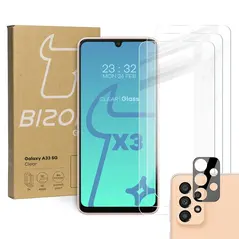 Bizon Glass Clear tempered glass - 3 pcs. + lens glass Samsung Galaxy A33