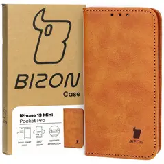 Bizon Case Pocket Pro Apple iPhone 13 Mini brown