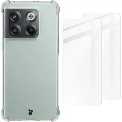 Bizon Case Clear Pack case + 2x screen glass OnePlus 10T clear