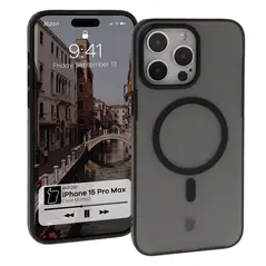 Bizon Case MatteO Apple iPhone 15 Pro Max transparent with black frame