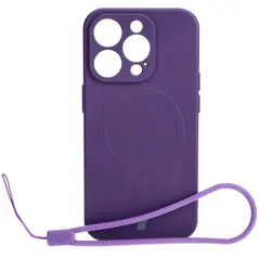 Bizon Case Silicone Magnetic Apple iPhone 15 Pro plum