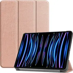 Bizon Case Tab Croc Apple iPad Pro 11 2022/2021/2020/2018 rose gold