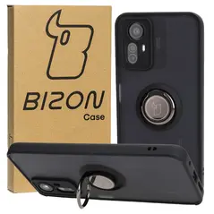 Bizon Case Hybrid Ring Xiaomi Redmi Note 12S smoky with a black frame